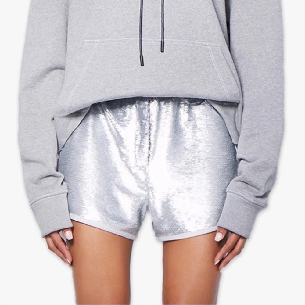 NWT RtA Ganya Sequined Shorts in Lead Crystal Sz Small - Picture 2 of 8